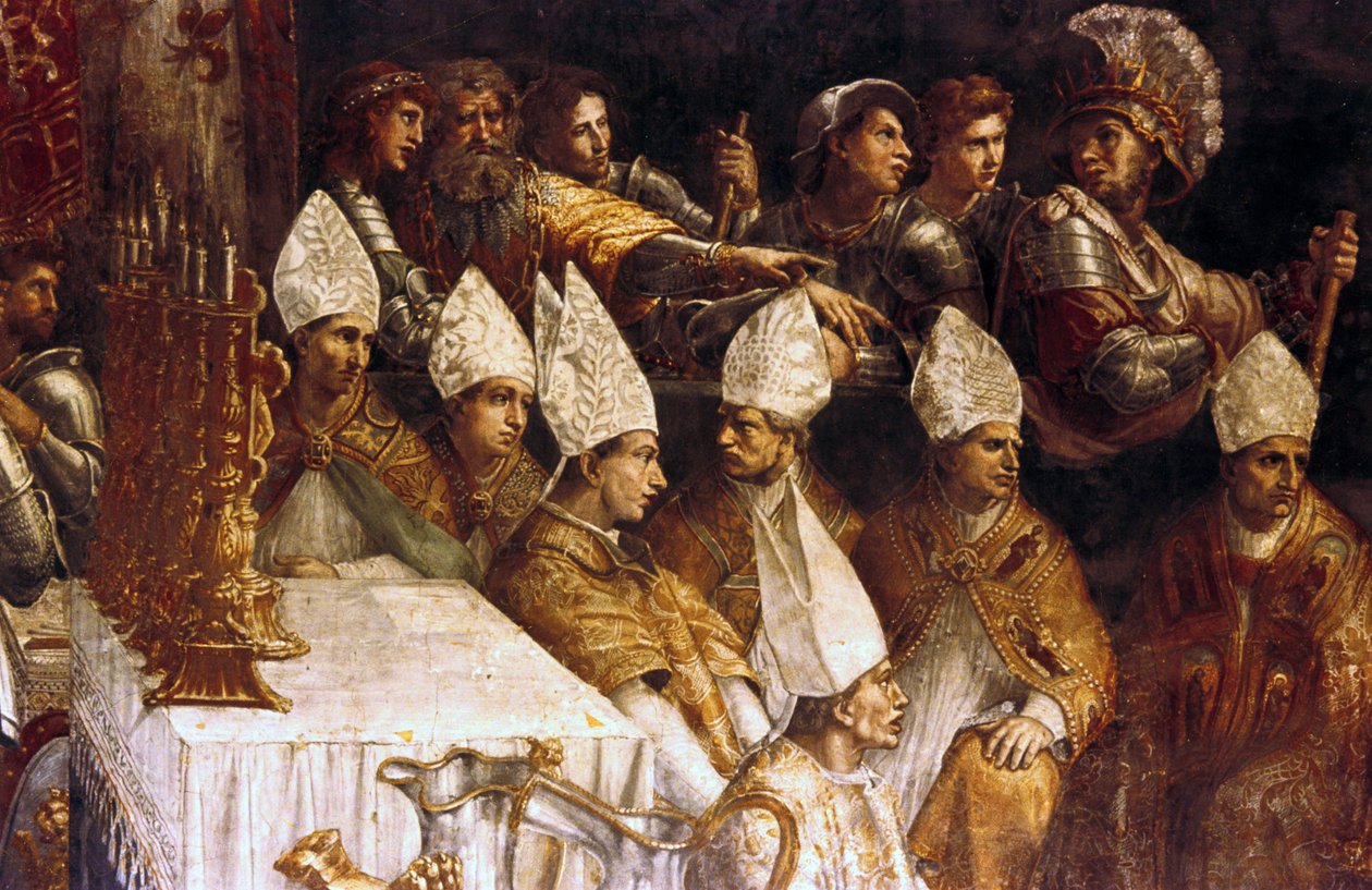 Kaarle Suuren kruunajaiset (maalaus) tekijältä Giovanni Francesco (c.1488 1528) Penni