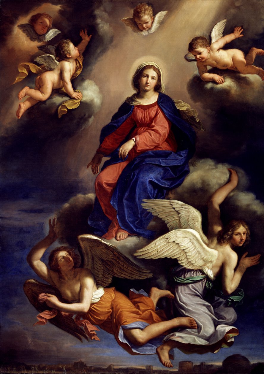 Neitsyt taivaaseenastuminen, 1650 tekijältä Giovanni Francesco Barbieri