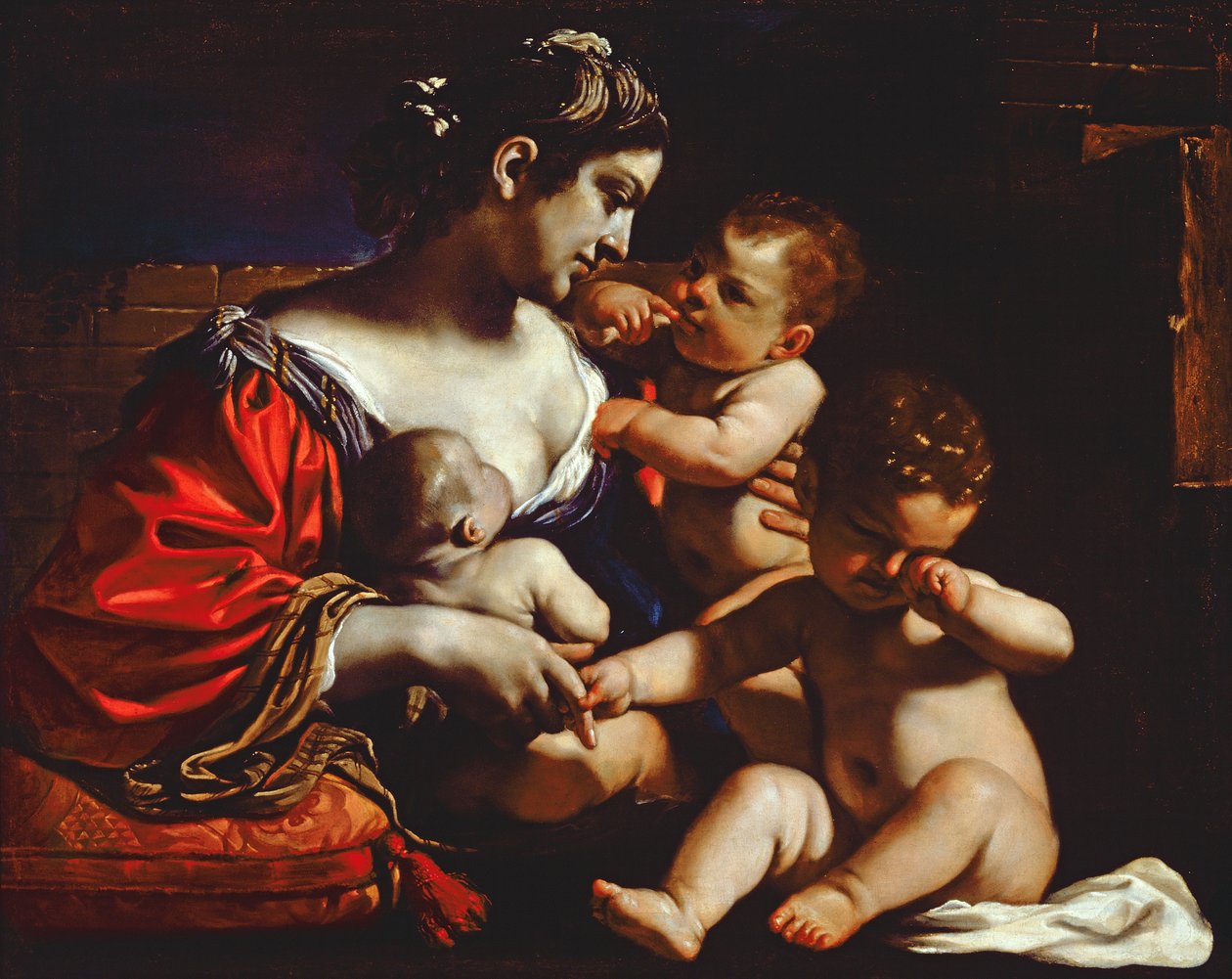 Christian Charity, n. 1625-26 tekijältä Giovanni Francesco Barbieri