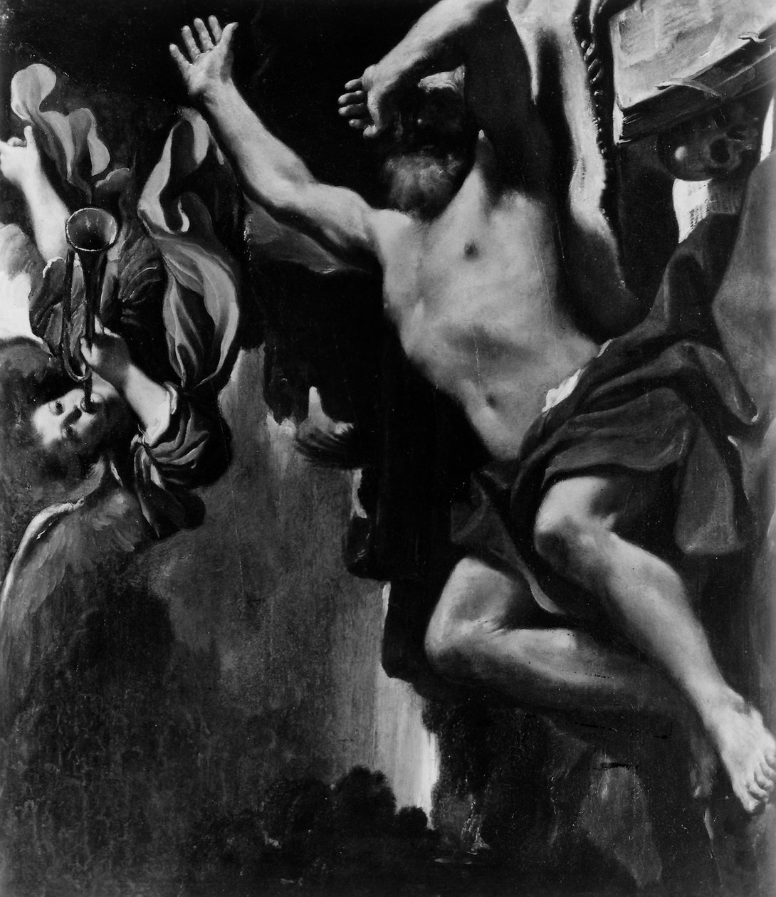 Pyhän Hieronymuksen näky, 1619-20 tekijältä Giovanni Francesco Barbieri
