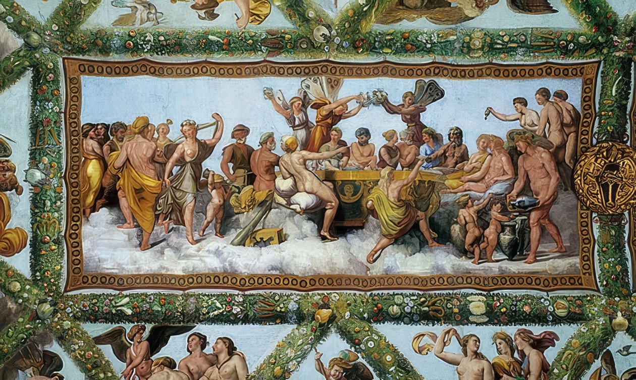 Cupidon ja Psychen häät. 1510-1517 tekijältä Giovanni Francesco Penni