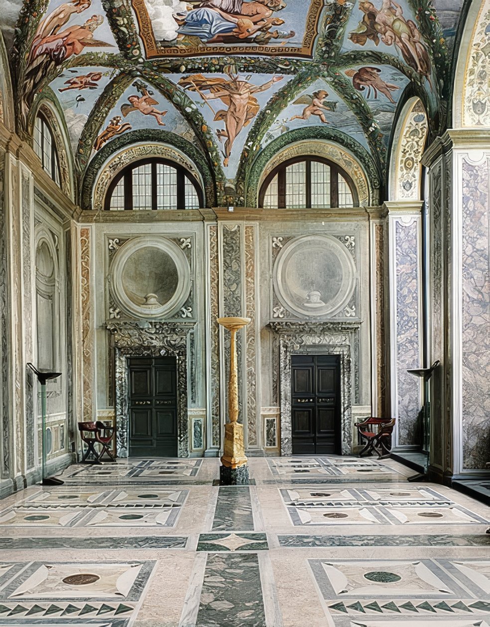 Amorin ja Psychen loggia, Villa la Farnesinan länsipuolella, pohjakerros. noin 1517 tekijältä Giovanni Francesco Penni