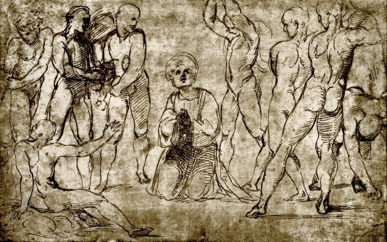 Pyhän Stefanoksen kivittäminen tekijältä Giovanni Francesco Penni