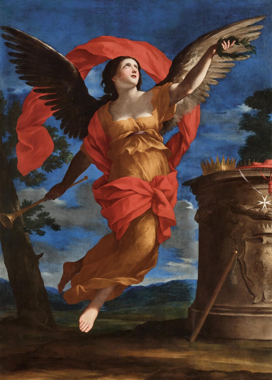 Allegoria kuuluisuudesta, vuosien 1646 ja 1648 välillä. tekijältä Giovanni Francesco Romanelli