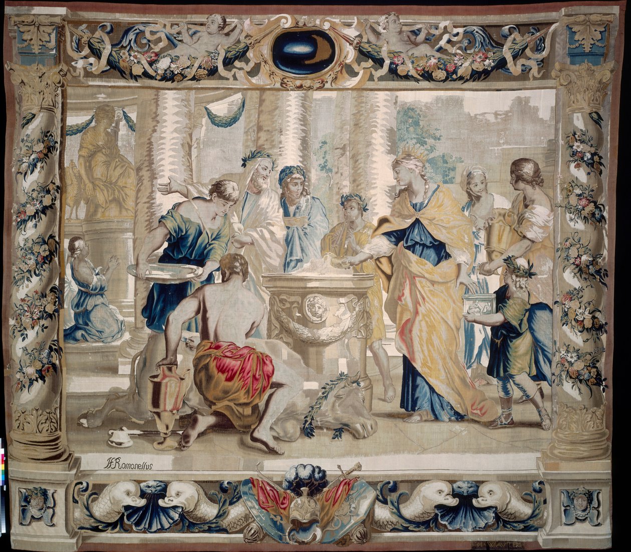 Dido uhrautuu Junolle, avioliiton jumalattarelle, 1679. tekijältä Giovanni Francesco Romanelli