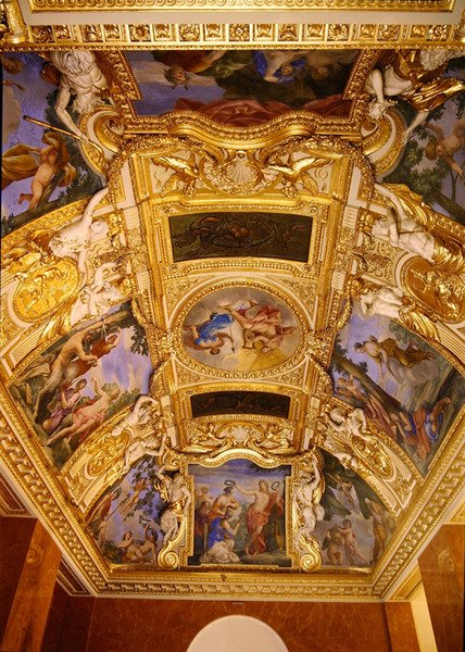 Vuodenaikojen Hallin katto, 1655-58 tekijältä Giovanni Francesco Romanelli