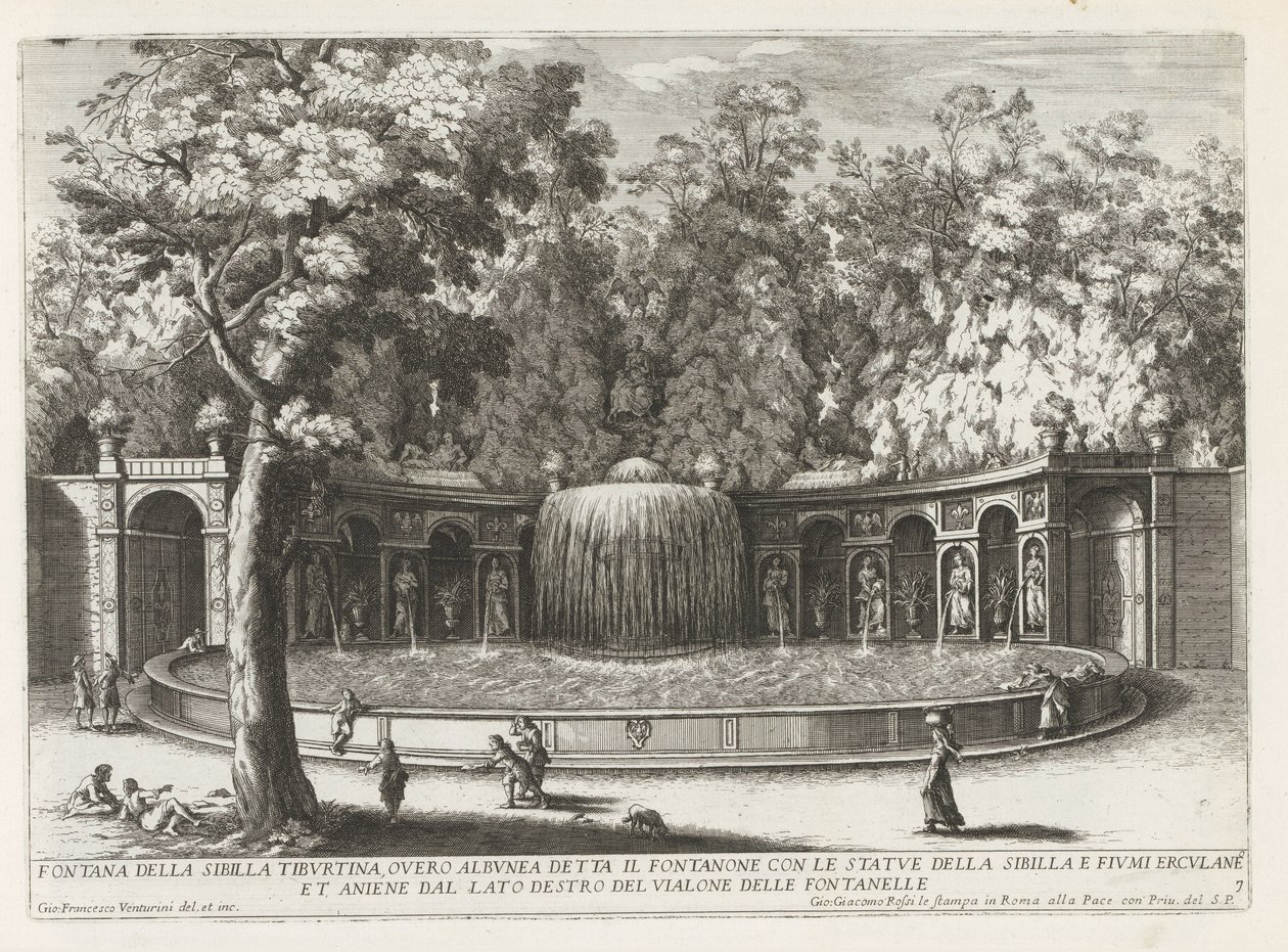 Ovato Fountain de tuinen van de Villa d