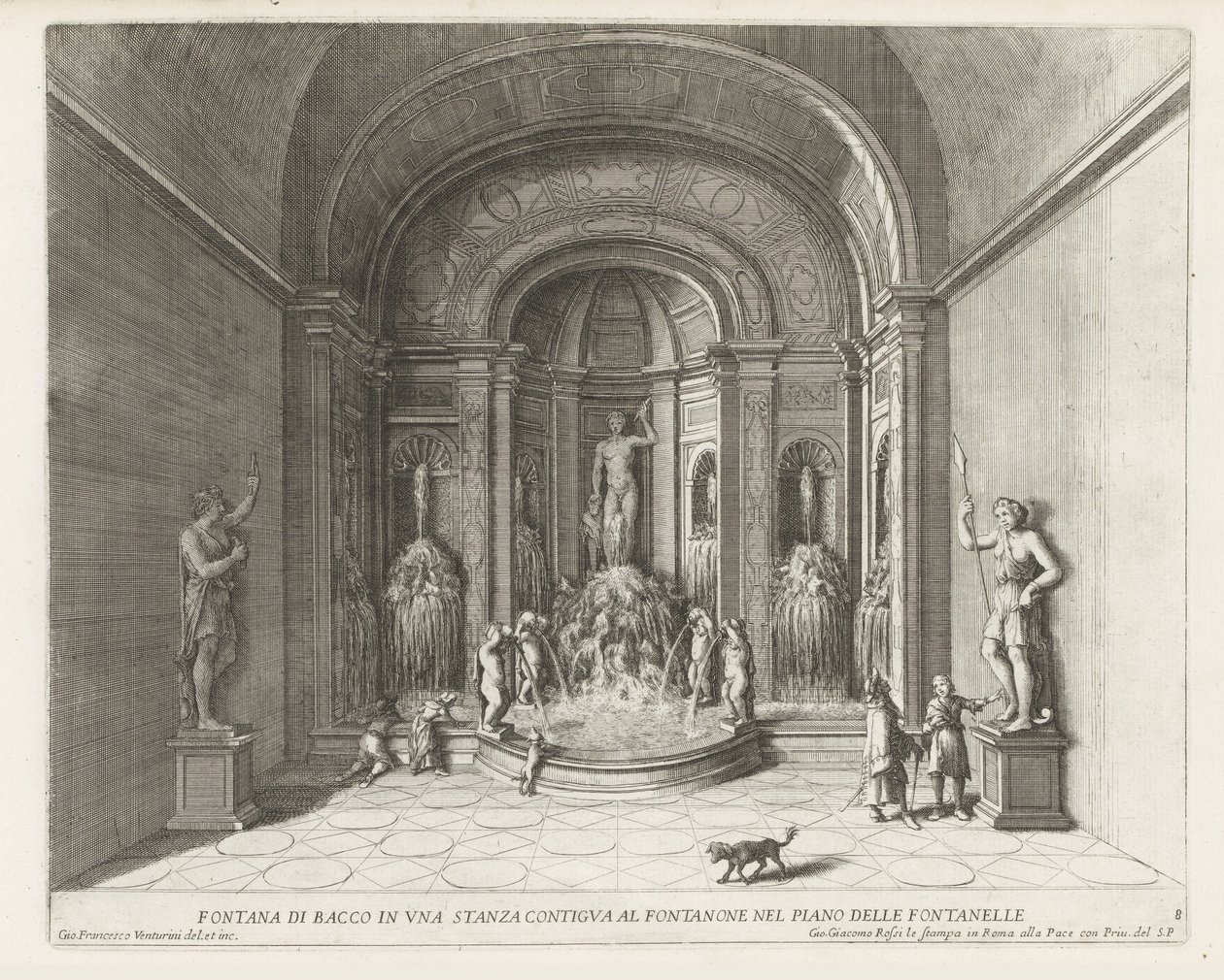 Fontein van Bacchus Villa d