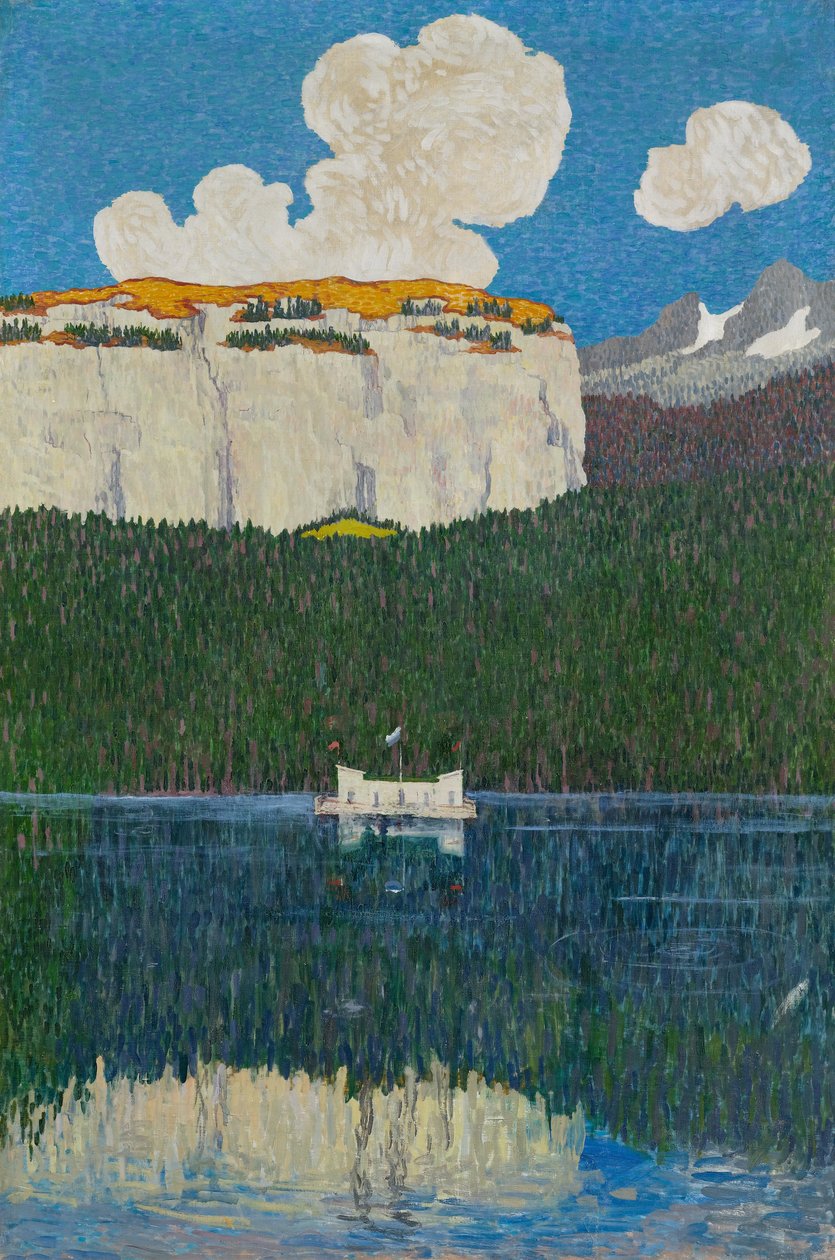 Panoraama Flimsistä. Triptyykki, oikea paneeli, 1904. tekijältä Giovanni Giacometti