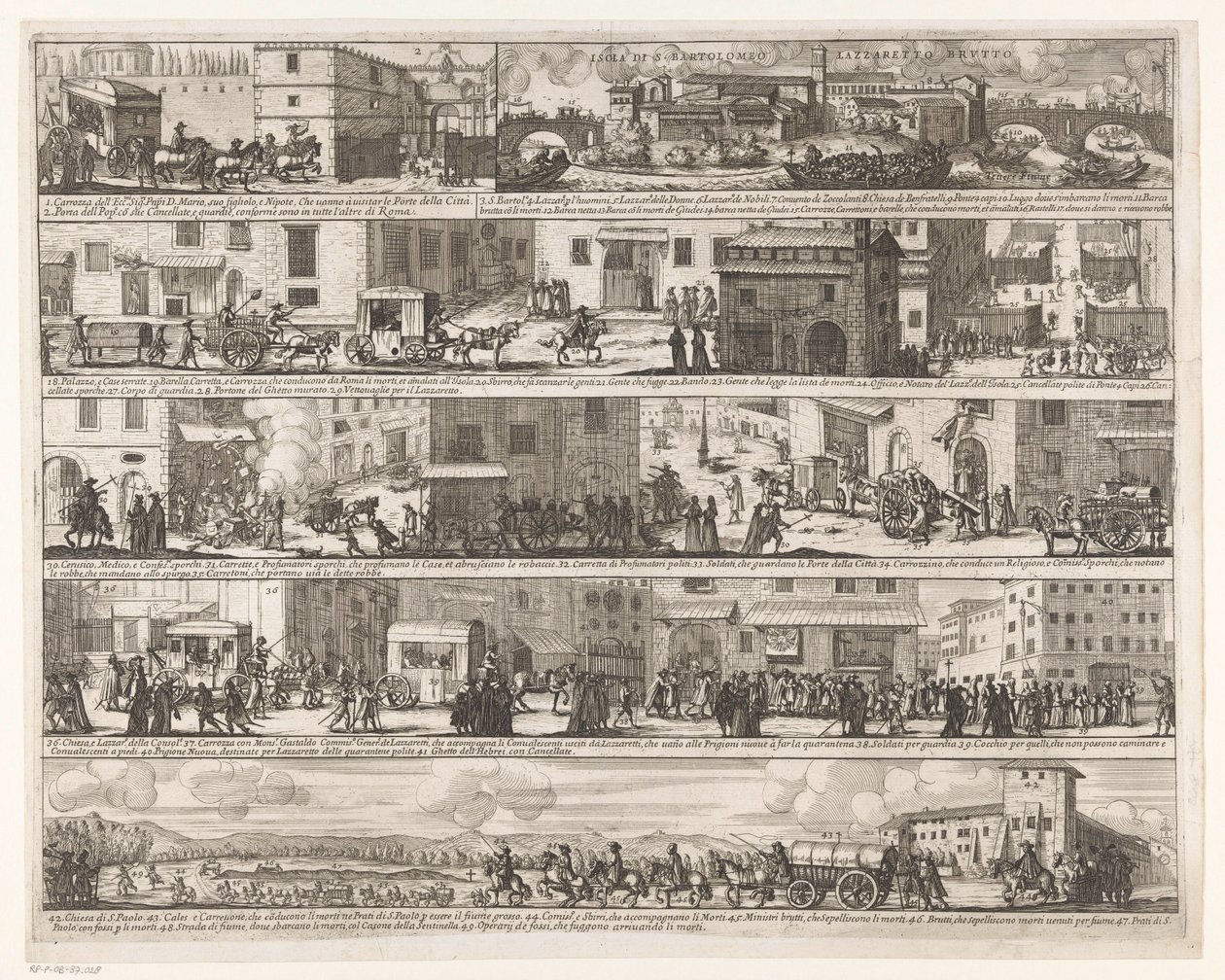 Mario Chigi arriba a la pesta Roma La pesta a Roma 1656-1657 (títol de la sèrie) acabat tekijältä Giovanni Giacomo de