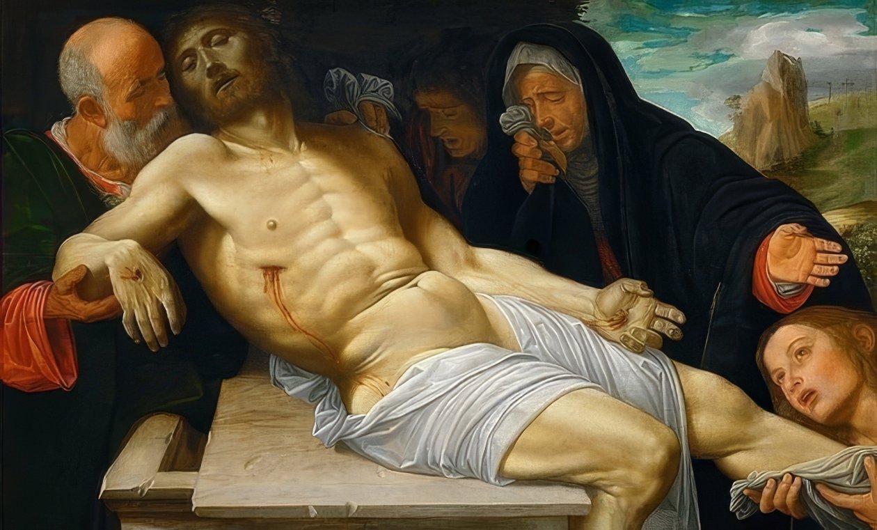 Kristuksen valitus. Noin 1515-1520 tekijältä Giovanni Girolamo Savoldo