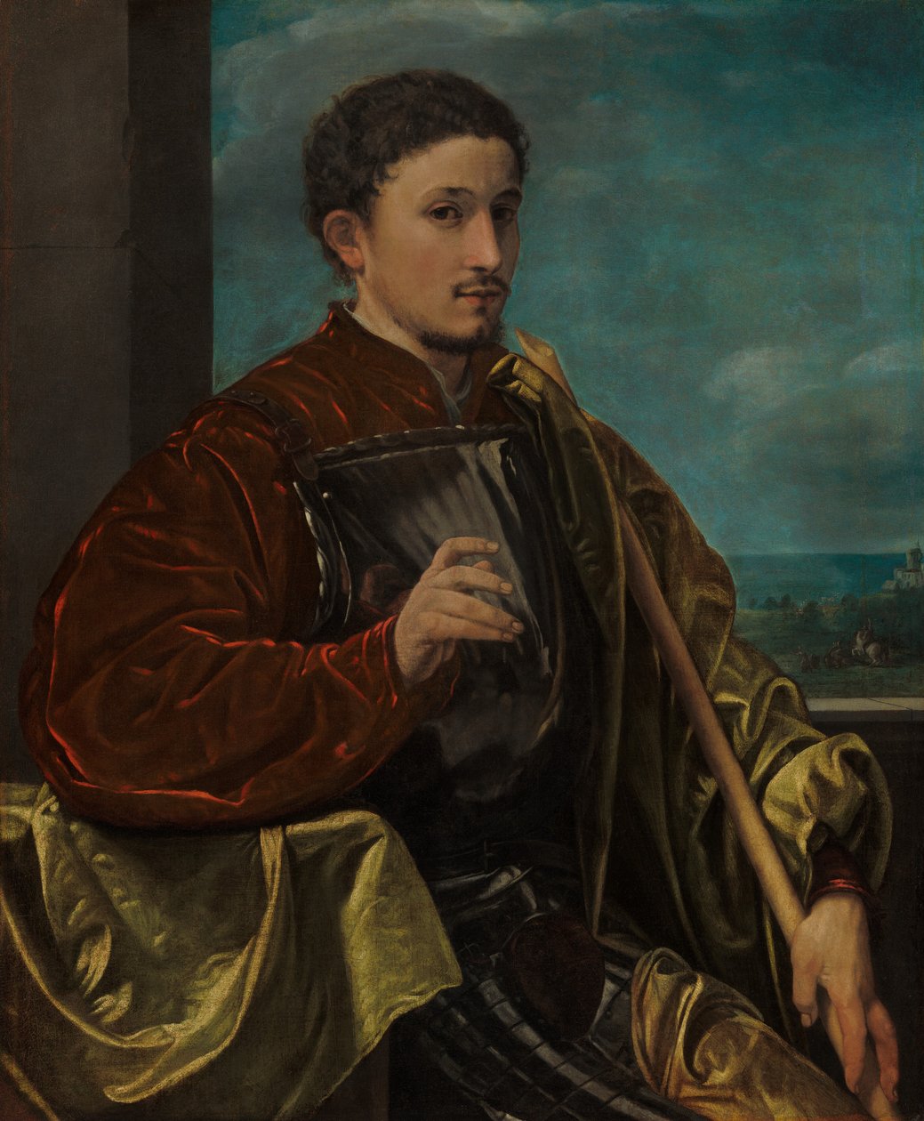 Ritarin muotokuva, n. 1525. tekijältä Giovanni Girolamo Savoldo