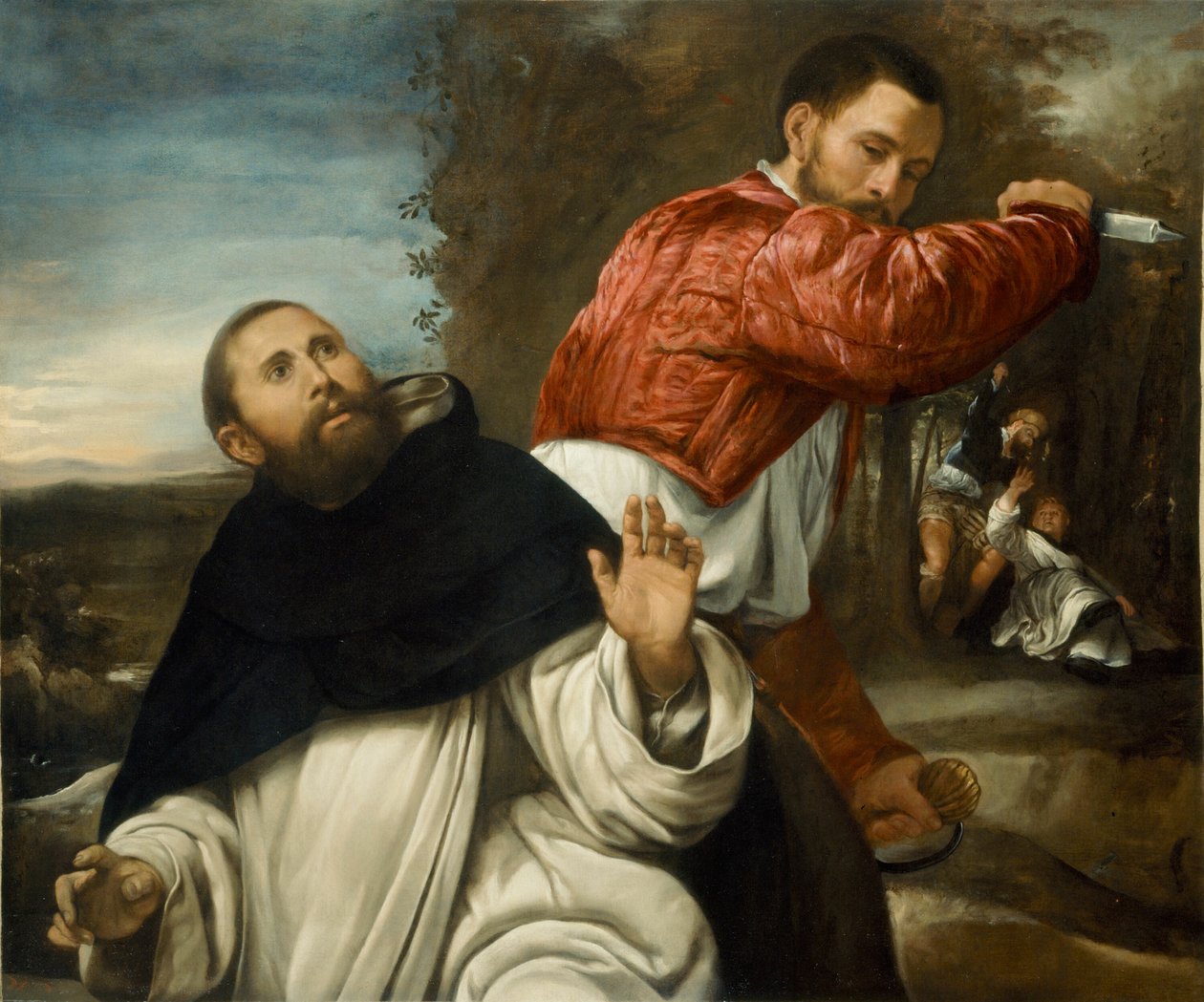 Pyhän Pietarin marttyyrin kuolema tekijältä Giovanni Girolamo Savoldo