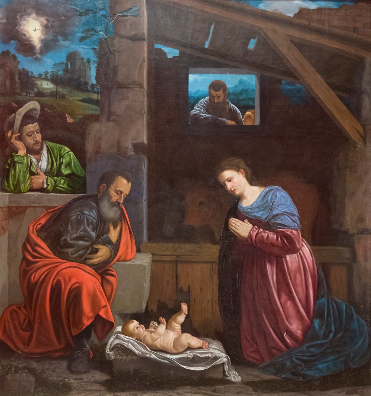 Paimenten palvonta tekijältä Giovanni Girolamo Savoldo