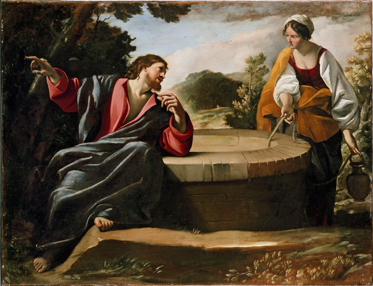 Kristus ja Samarialainen nainen, 1620-luvun loppu tekijältä Giovanni Lanfranco