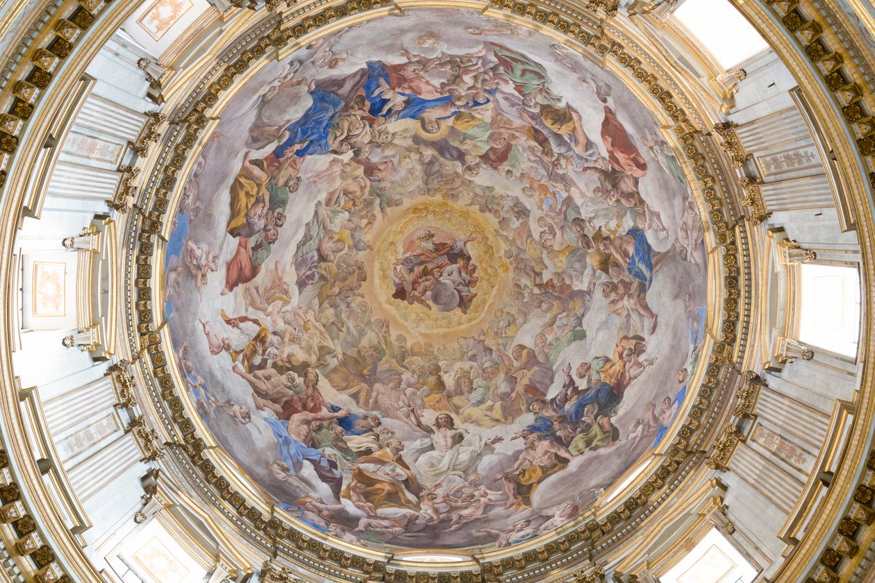 Napolin katedraalin kupoli, Napoli, Italia tekijältä Giovanni Lanfranco