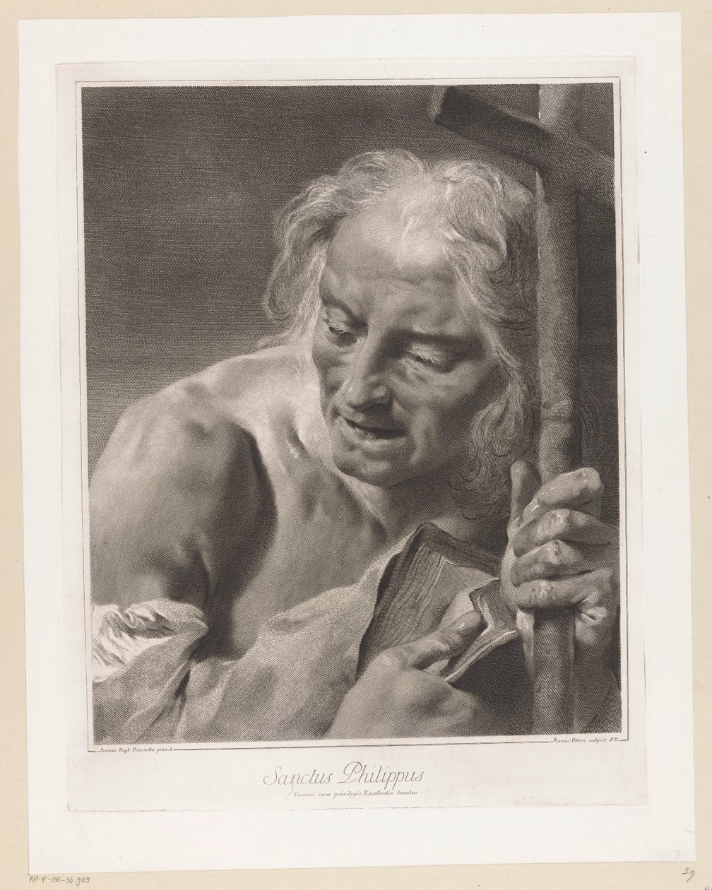 apostoli Filippus Saint Philip (otsikko esineessä) Apostolit (sarjan nimi) tekijältä Giovanni Marco Pitteri