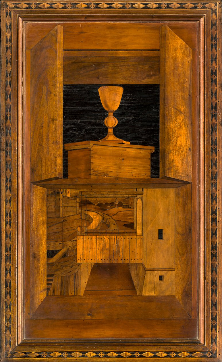 Lignaean Canonical Choir, upotekoriste Giovanni Maria Platina 1484, Superior Stall tekijältä Giovanni Maria Platina