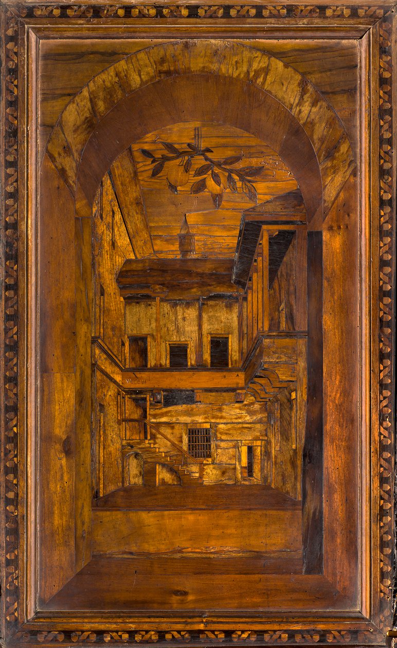 Lignaean Canonical Choir, upotekoriste Giovanni Maria Platina 1484, Superior Stall tekijältä Giovanni Maria Platina