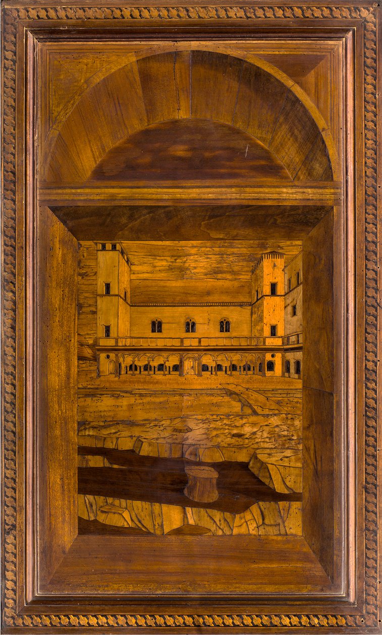 Lignaean Canonical Choir, upotekoriste Giovanni Maria Platina 1484, Superior Stall tekijältä Giovanni Maria Platina