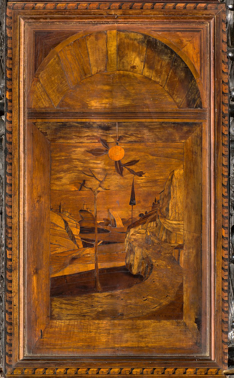 Lignaean Canonical Choir, upotekoriste Giovanni Maria Platina 1484, Superior Stall tekijältä Giovanni Maria Platina