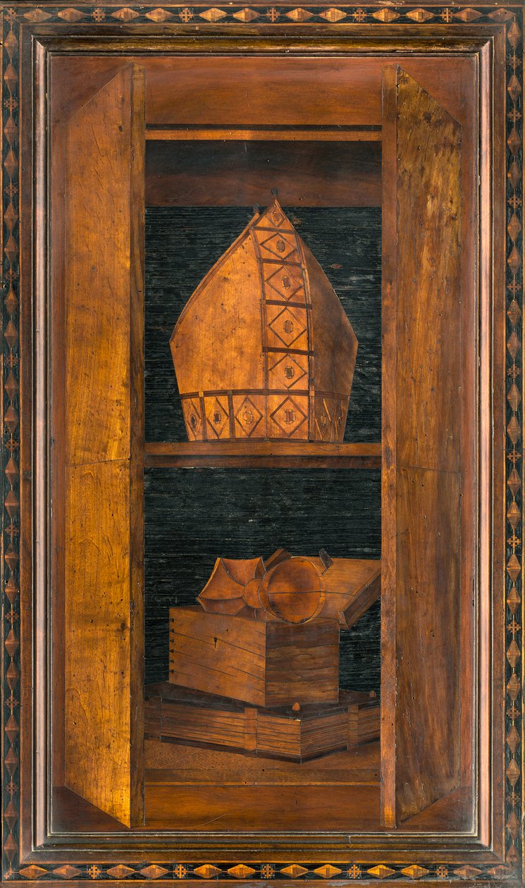 Lignaean Canonical Choir, upotekoriste Giovanni Maria Platina 1484, Superior Stall tekijältä Giovanni Maria Platina