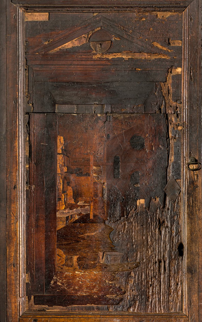 Lignaean Canonical Choir, upotekoriste Giovanni Maria Platina 1484, Superior Stall tekijältä Giovanni Maria Platina
