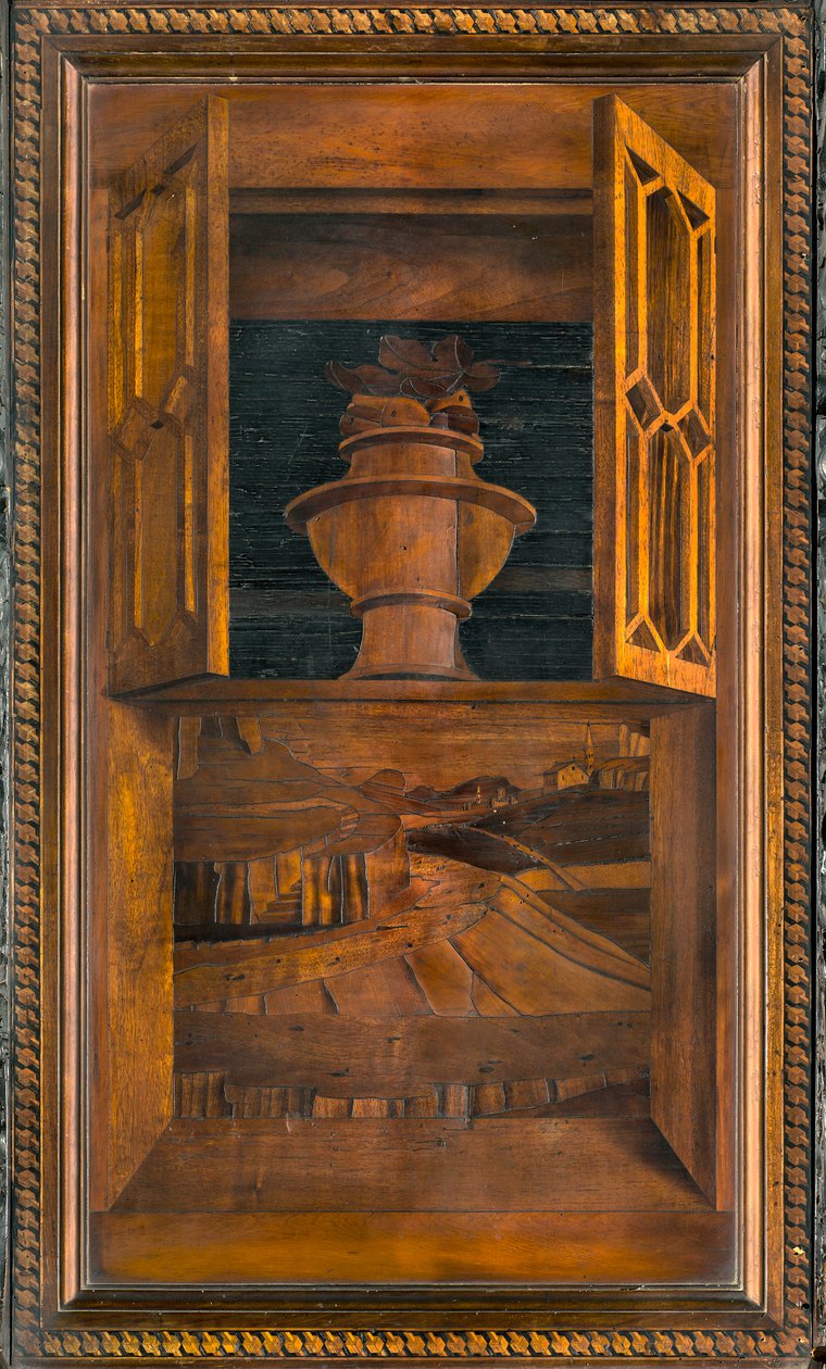 Lignaean Canonical Choir, upotekoriste Giovanni Maria Platina 1484, Superior Stall tekijältä Giovanni Maria Platina