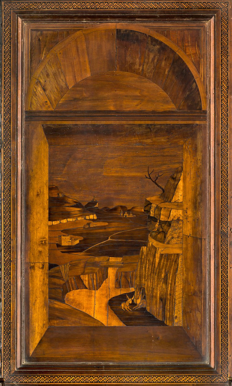 Lignaean Canonical Choir, upotekoriste Giovanni Maria Platina 1484, Superior Stall tekijältä Giovanni Maria Platina