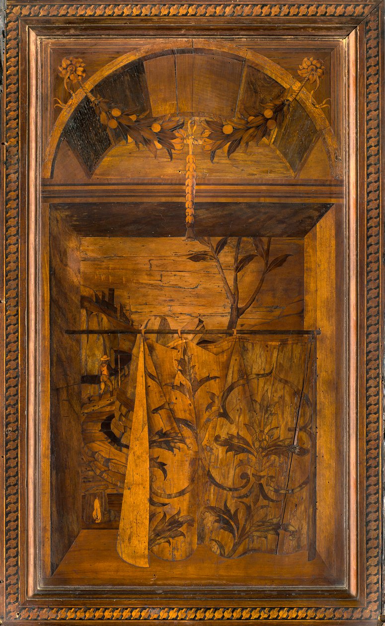 Lignaean Canonical Choir, upotekoriste Giovanni Maria Platina 1484, Superior Stall tekijältä Giovanni Maria Platina