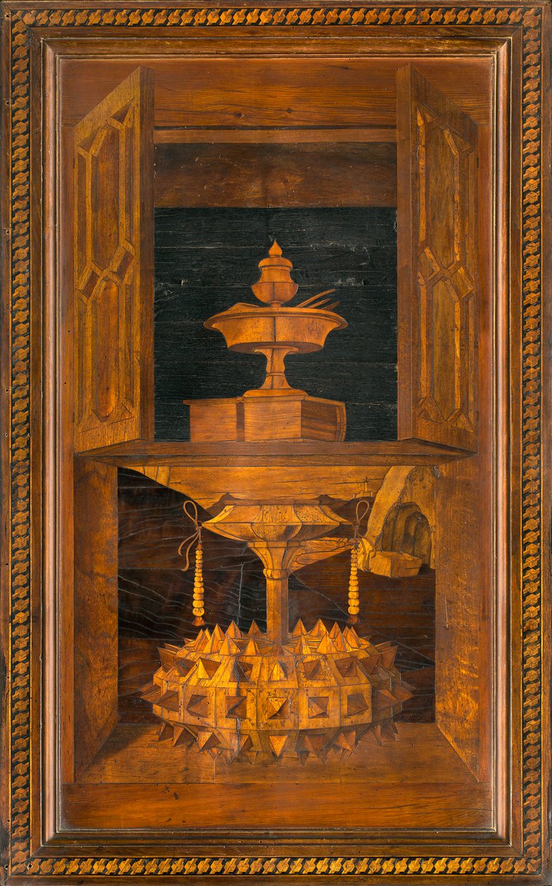 Lignaean Canonical Choir, upotekoriste Giovanni Maria Platina 1484, Superior Stall tekijältä Giovanni Maria Platina