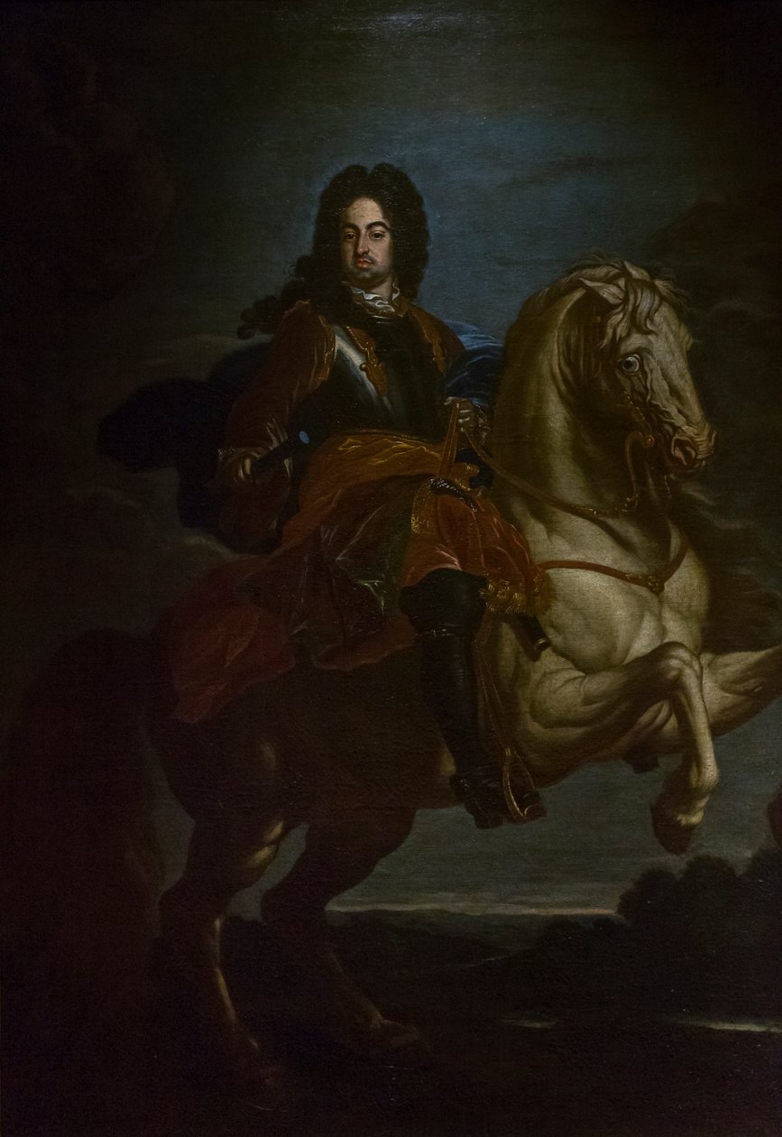Muotokuva Francesco Farnesesta hevosen selässä, noin 1705 (öljy kankaalle). tekijältä Giovanni Maria delle called Mulinaretto Piane