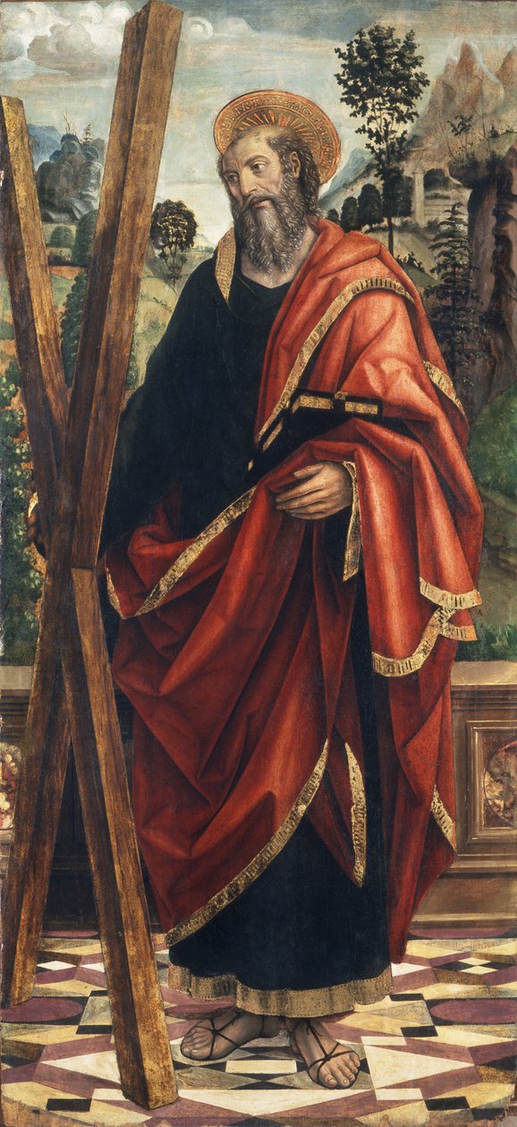 St. Andrew, n. 1496 (öljy paneelille) tekijältä Giovanni Martino Spanzotti
