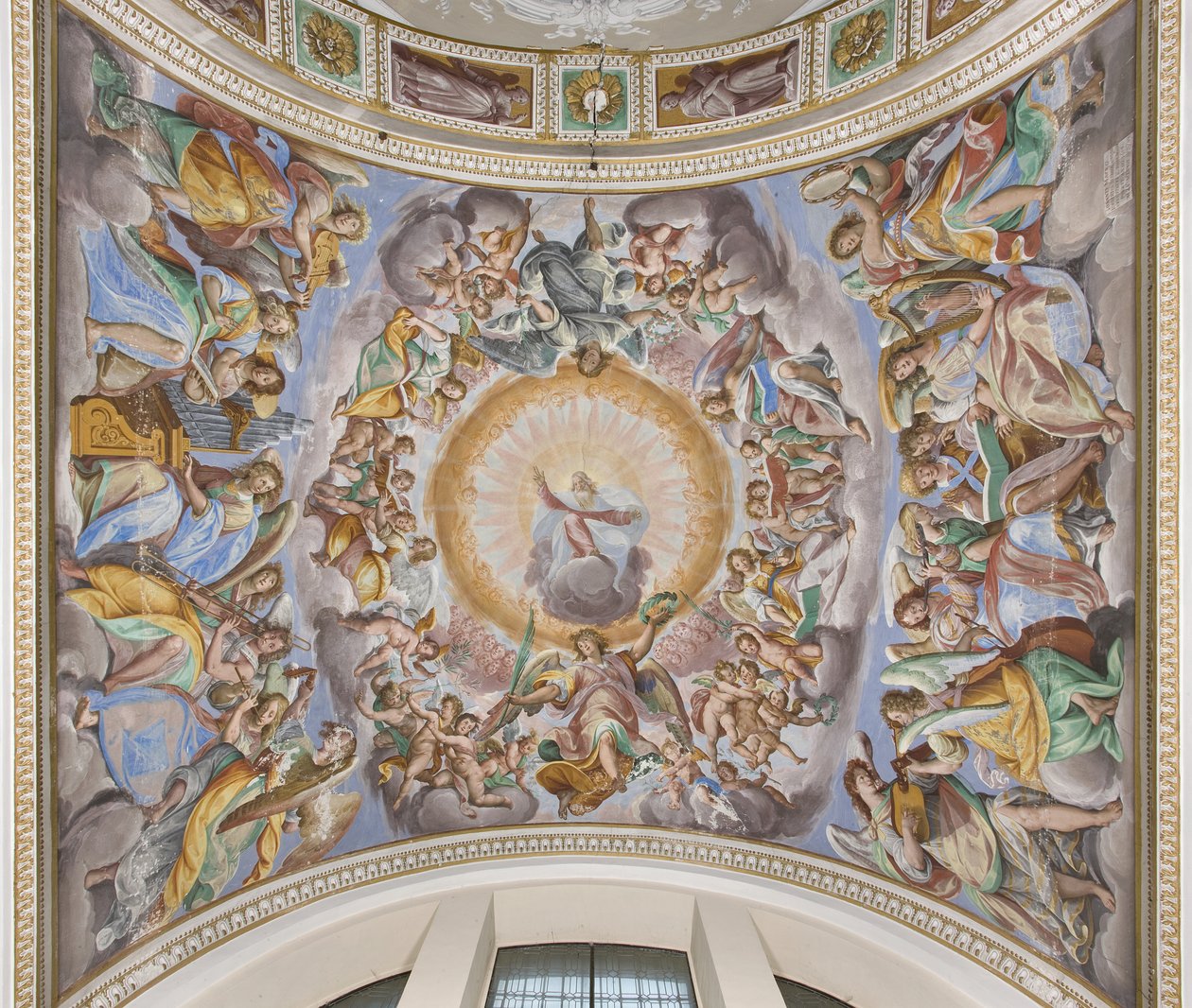 Jumala kirkkaudessa ja muusikkoenkelit, 1616 tekijältä Giovanni Mauro della Rovere
