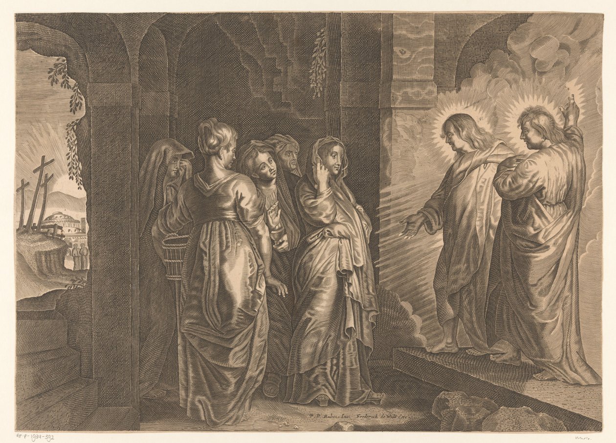 Pyhät naiset Kristuksen haudalla tekijältä Giovanni Merlo (attributed to)