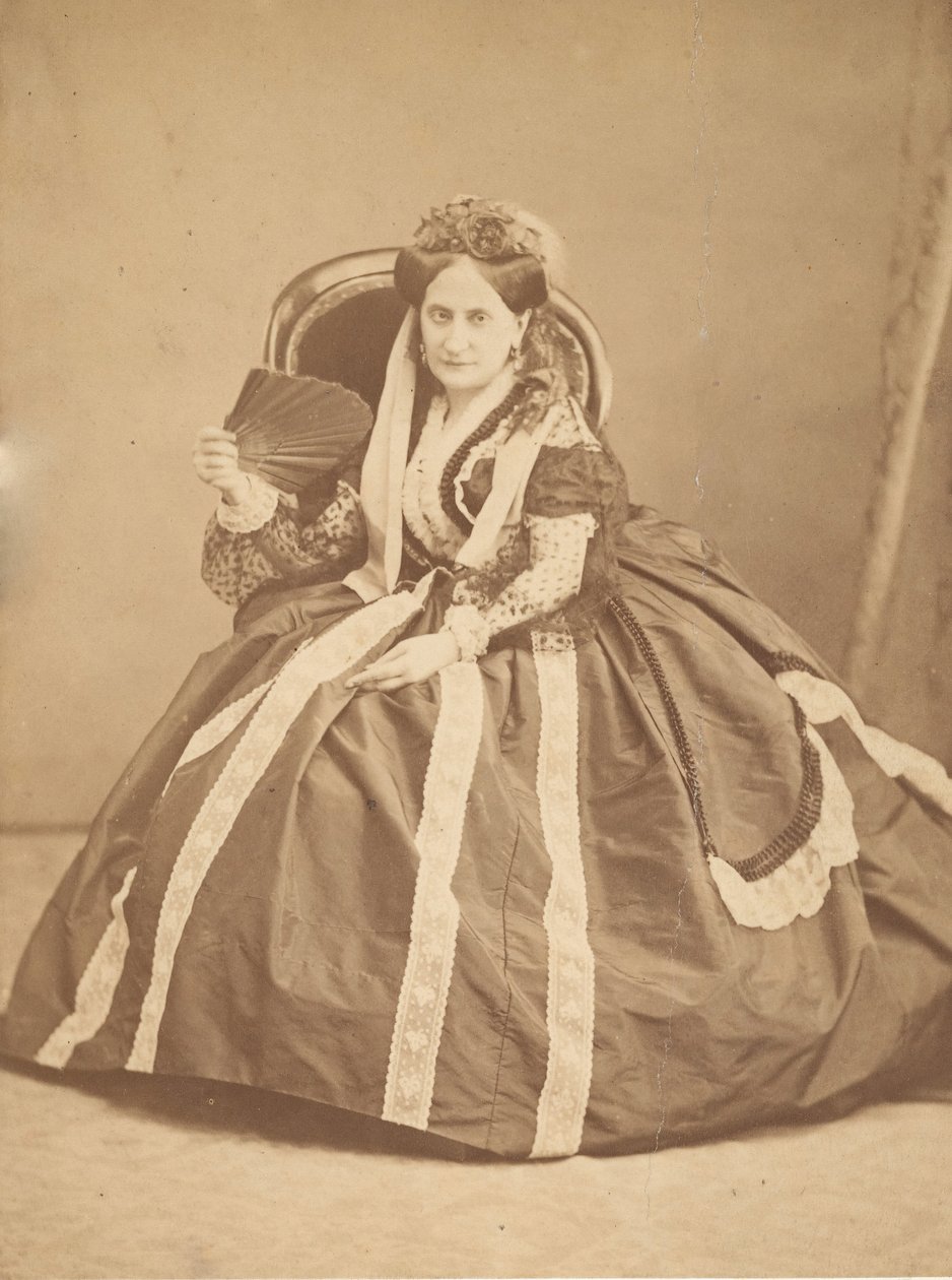 [La Comtesse istuu tuulettimella], 1860-luku. tekijältä Giovanni Morotti
