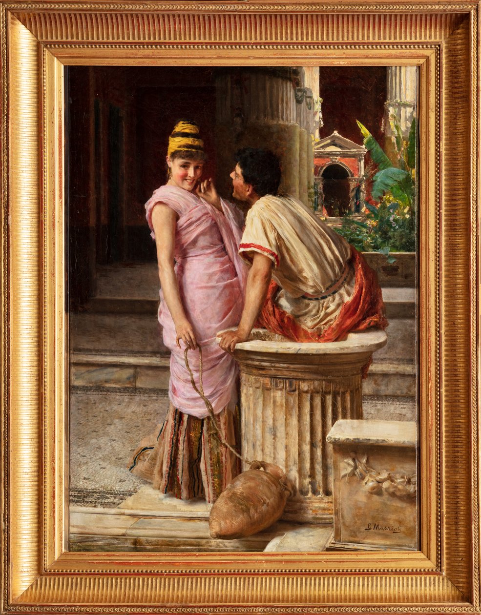 Pompeijin kohtaus (öljy kankaalle) tekijältä Giovanni Muzzioli