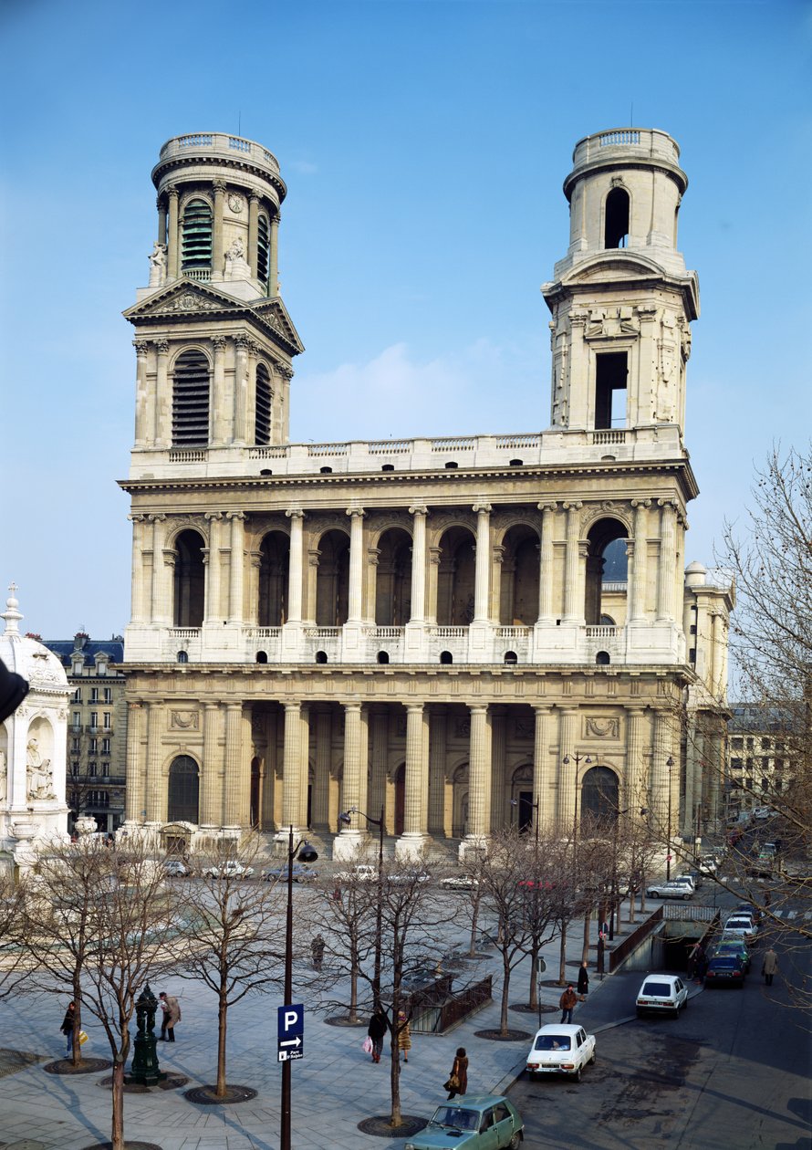 Saint-Sulpicen kirkon julkisivu, Pariisi (kuva) tekijältä Giovanni Niccolo Servandoni