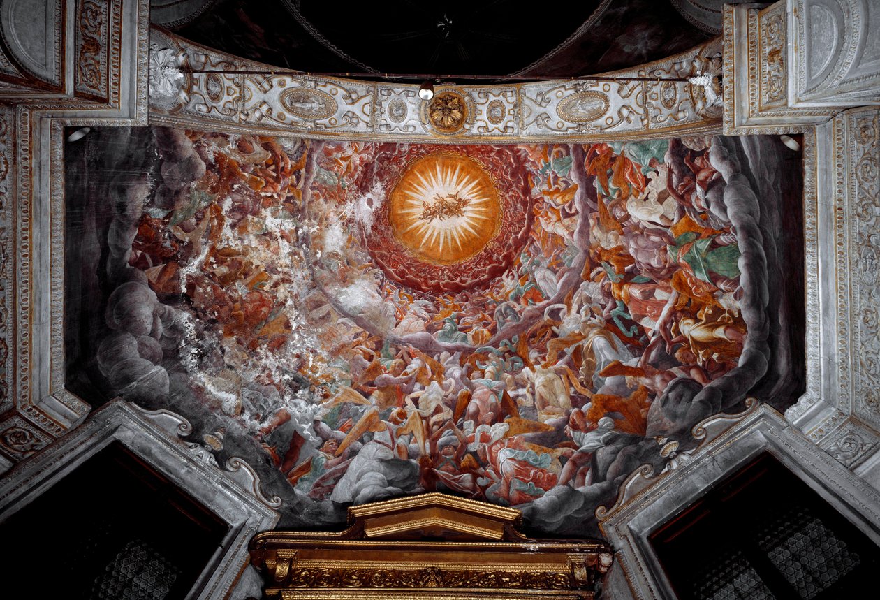 Giovan Paolo Lomazzon (1538-1600) freskojen decoree Angels in Glory Dome tekijältä Giovanni Paolo Lomazzo