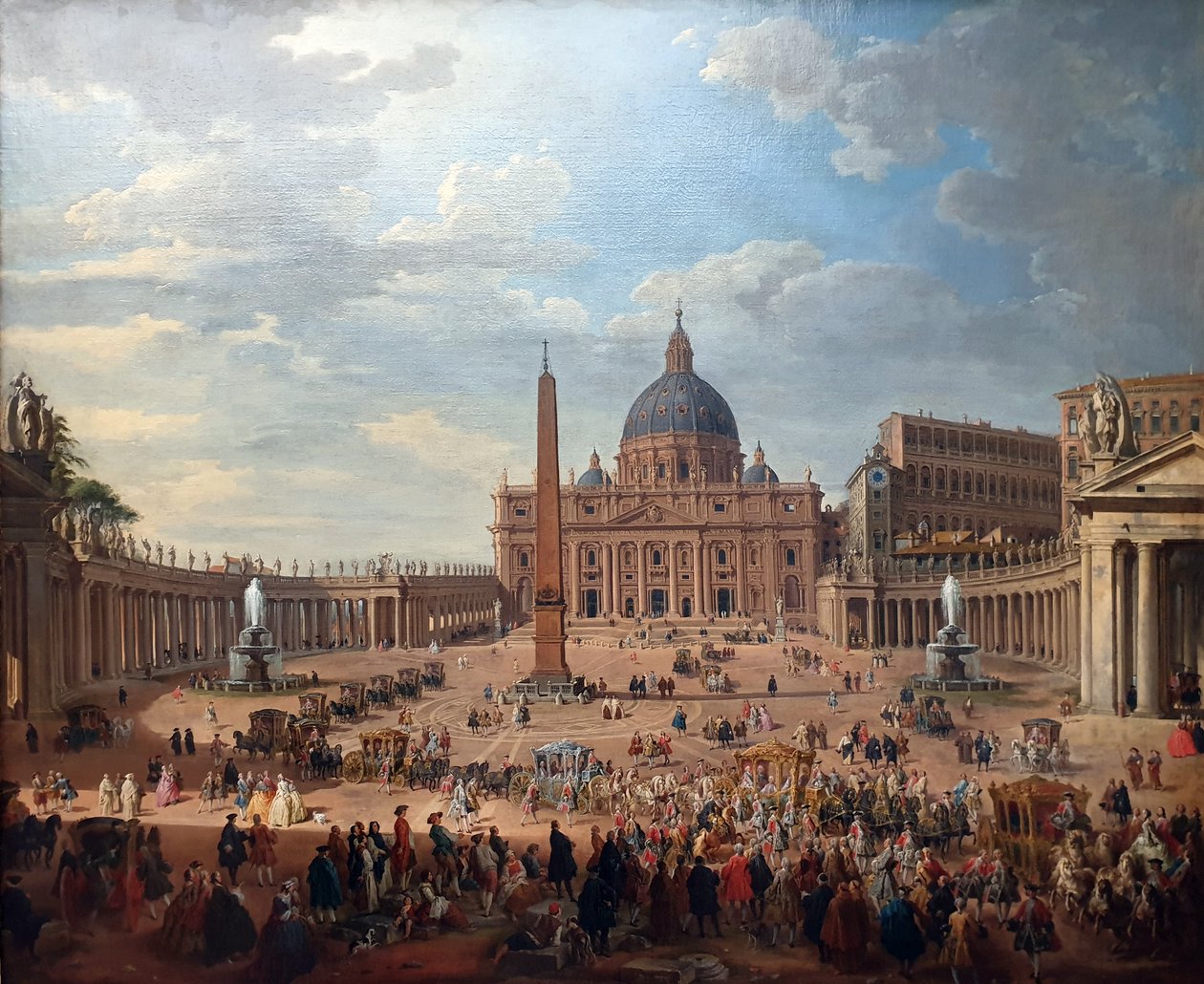 Duc de Choiseulin (1719-1785) ratsu Pietarinaukiolla Roomassa. tekijältä Giovanni Paolo Panini