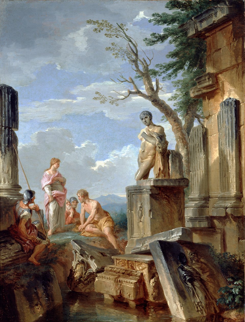 Rauniot Sibyllalla ja muilla hahmoilla, c1720 tekijältä Giovanni Paolo Panini