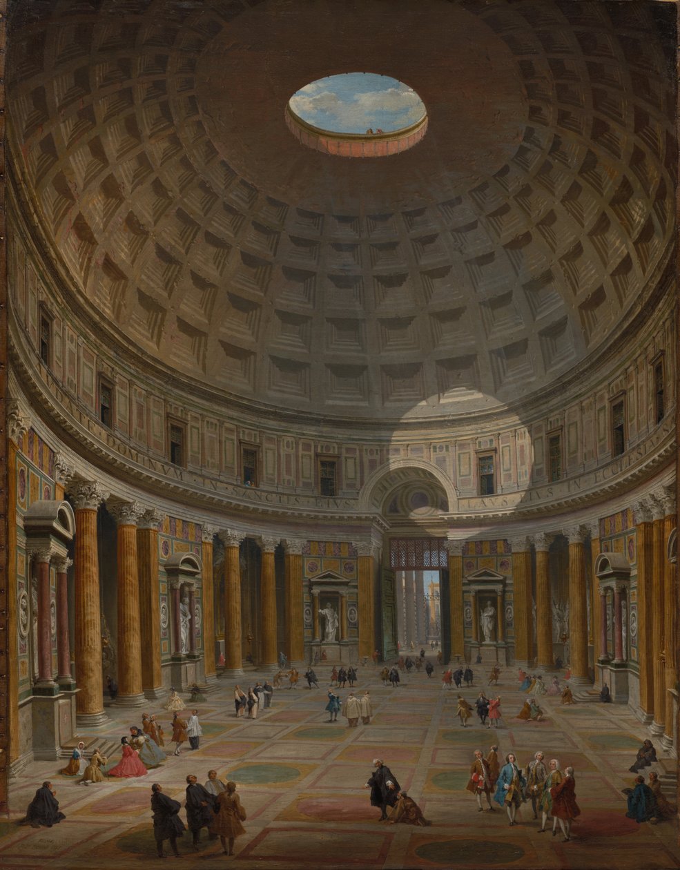 Pantheonin sisustus, Rooma, 1747. tekijältä Giovanni Paolo Pannini