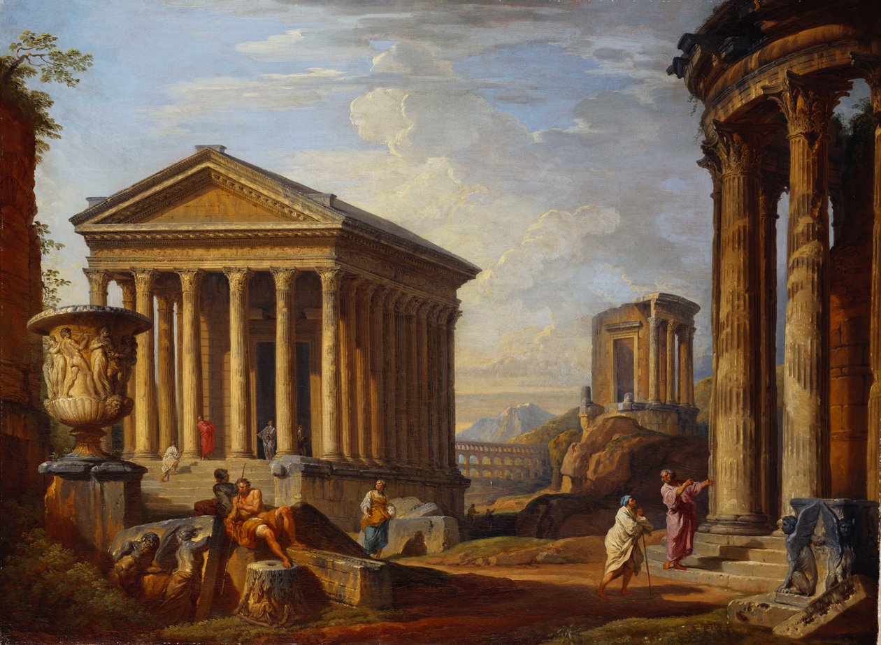 Klassisten raunioiden capriccio, 1793 tekijältä Giovanni Paolo Pannini