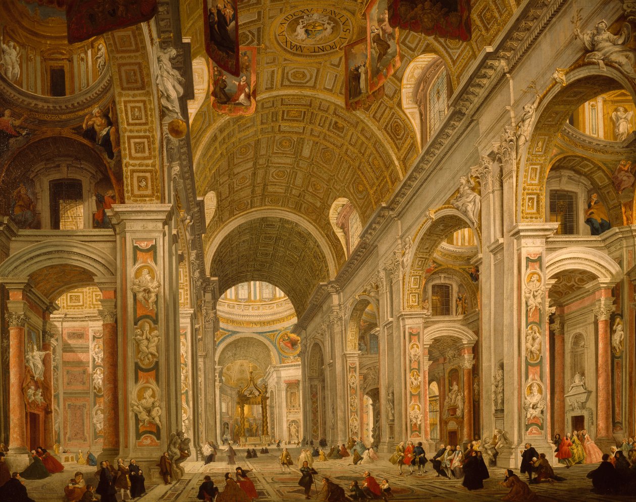 Pietarinkirkon sisätilat tekijältä Giovanni Paolo Pannini