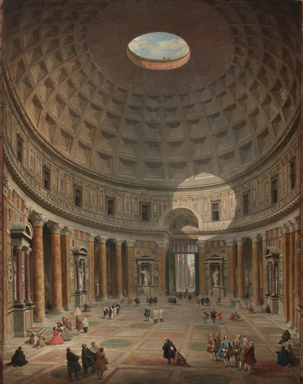 Pantheonin sisustus, Rooma, 1747 tekijältä Giovanni Paolo Pannini