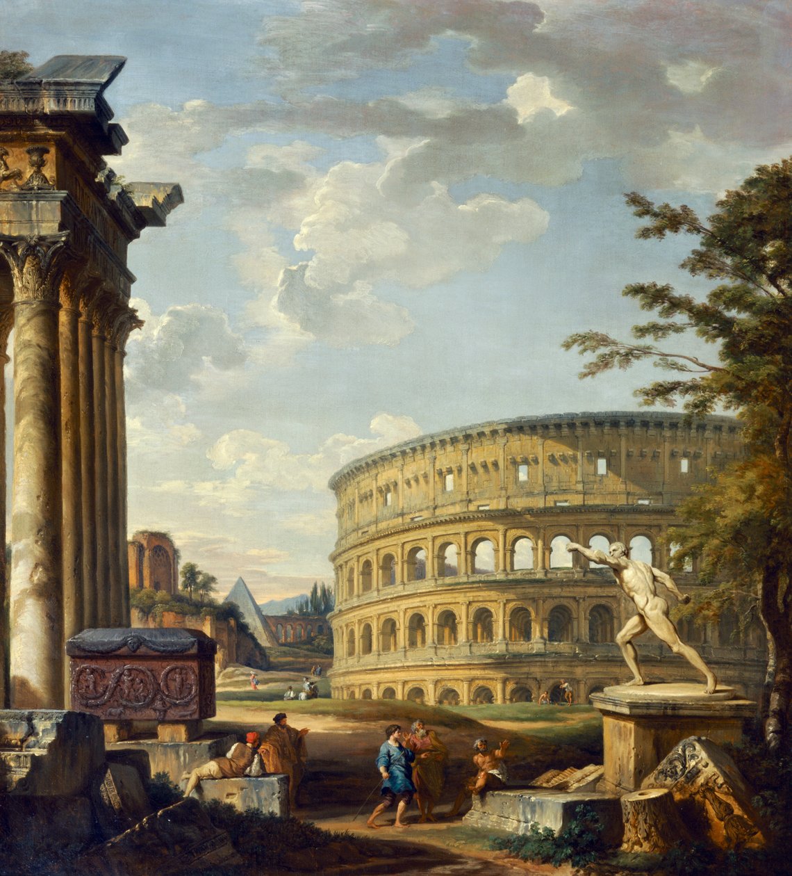 Roomalainen maisema Colosseumilla tekijältä Giovanni Paolo Pannini