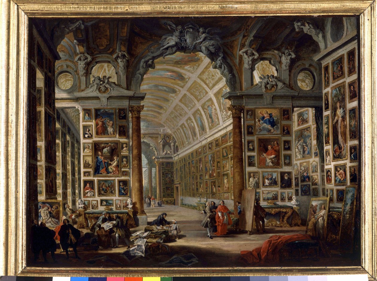 Kardinaali Silvio Valenti Gonzaguen galleria (italiaksi Gonzaga tekijältä Giovanni Paolo Pannini