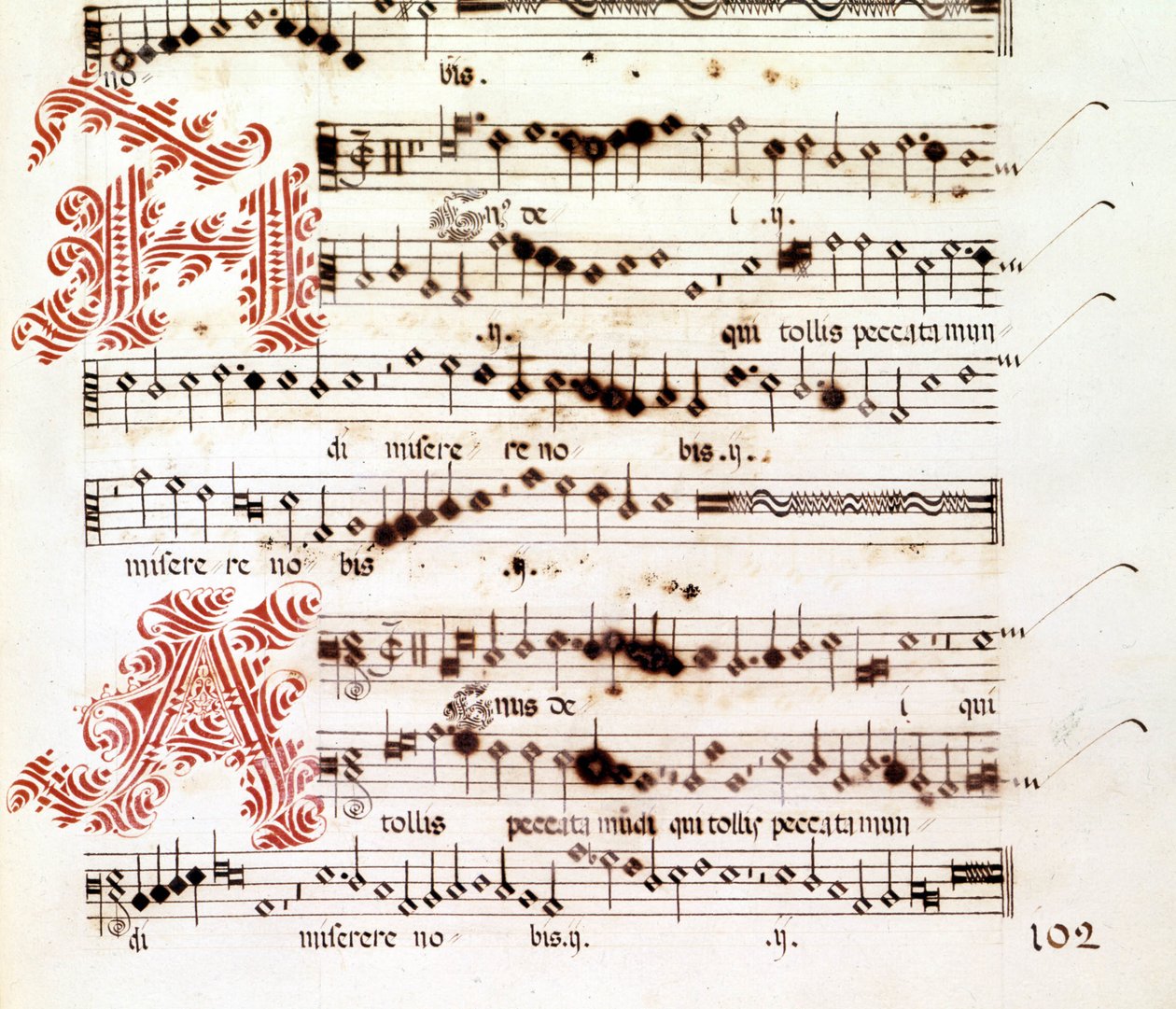 Giovanni Pierluigi da Palestrinan (1525 - 1594), italialaisen säveltäjän "Mantovan maagit" Agnus Dei. tekijältä Giovanni Pierluigi da (after) Palestrina