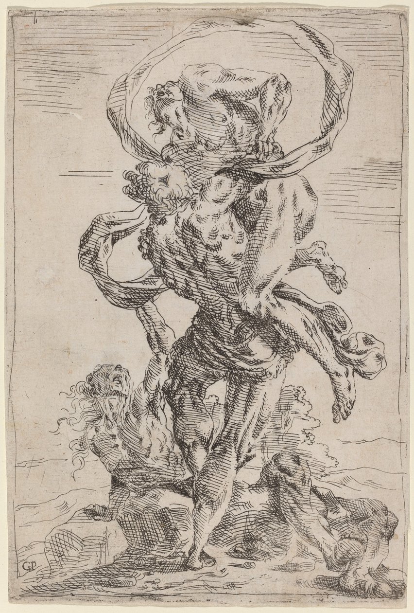 Hercules ja Antaeus tekijältä Giovanni Pietro Possenti