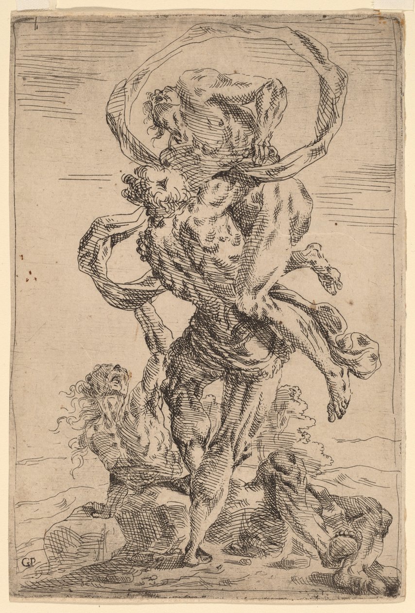 Hercules ja Antaeus tekijältä Giovanni Pietro Possenti